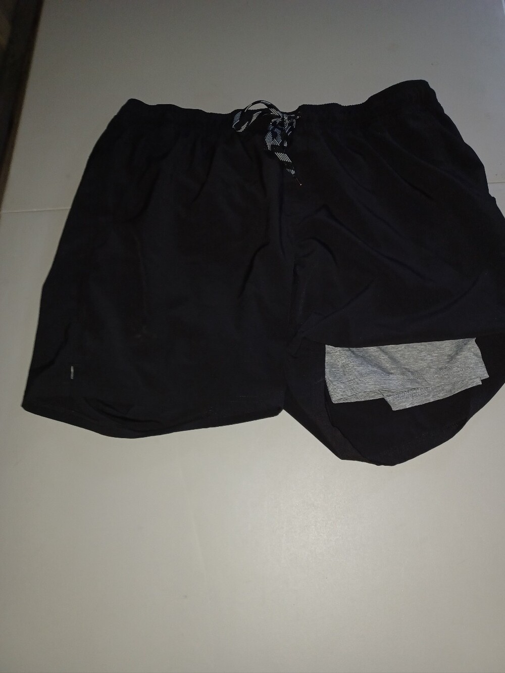 George Black Athletic Shorts with Gray Inner Liner